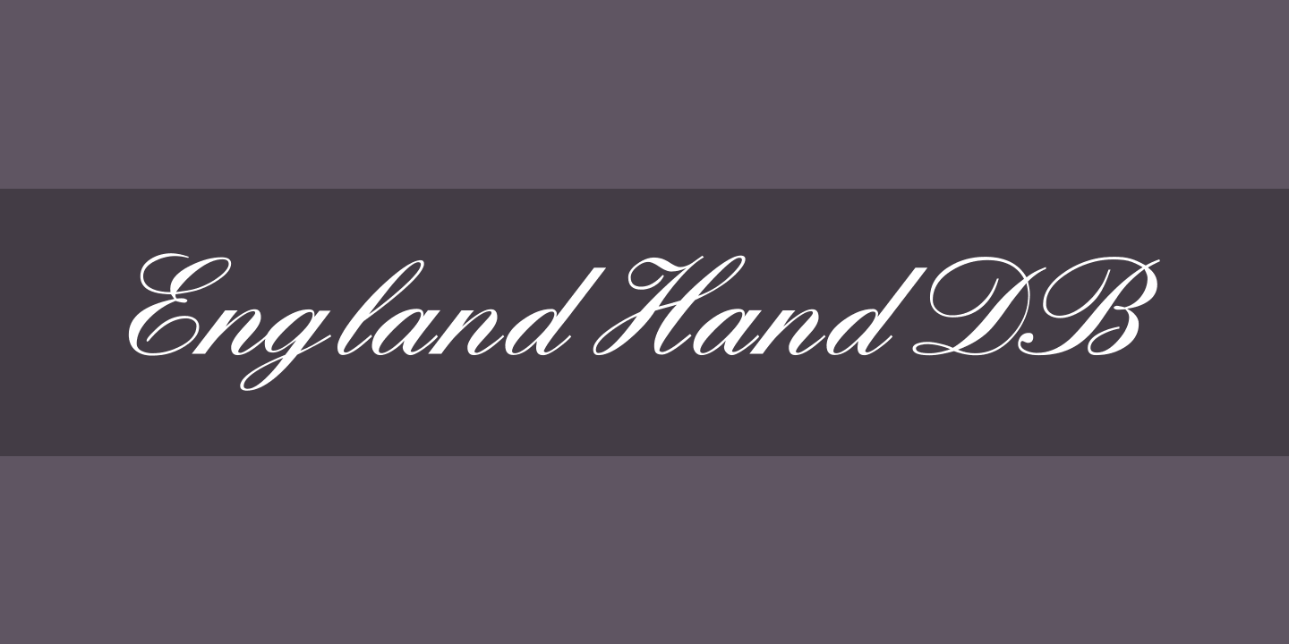 England Hand DB Regular Font preview